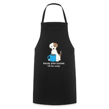 Jack Russell - Jack Russell Tshirt - Morning Muffle - Cooking Apron - black - Front - AI Model Male 185 dark (185cm)