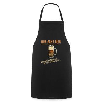 Nur Acht Bier decken den Bedarf an Vitamin C - Kochschürze - Schwarz - Vorne - AI Model Male 185 dark (185cm)