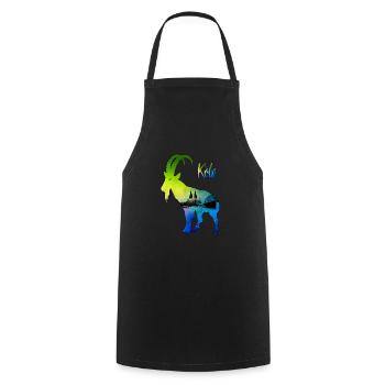 Cologne Cathedral Geißbock Hennes - Cooking Apron - black - Front - AI Model Male 185 dark (185cm)