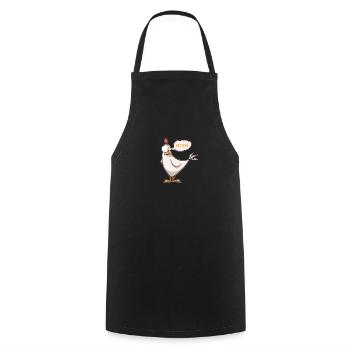 Meow Chicken - Kochschürze - Schwarz - Vorne - AI Model Male 185 dark (185cm)
