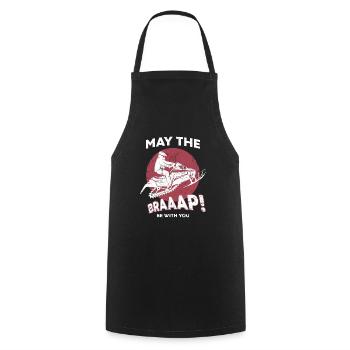 snowmobile - Cooking Apron - black - Front - AI Model Male 185 dark (185cm)
