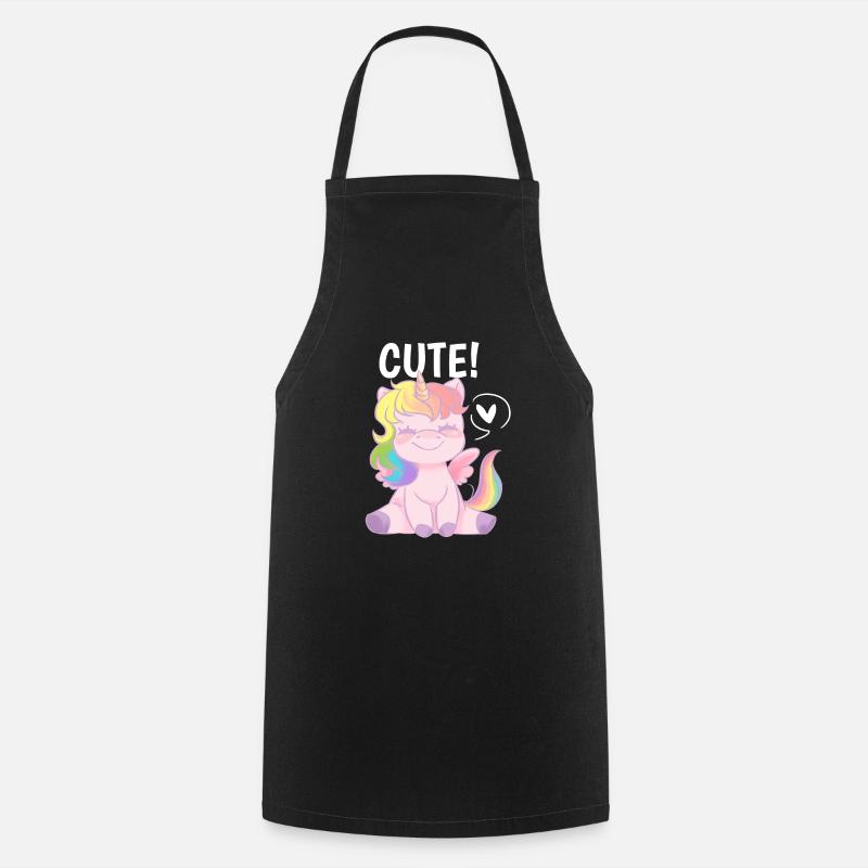 Unity gift for unicorners - cute - Cooking Apron - black