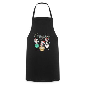 Kuh Kühe Landwirt Bauer Weihnachten Geschenk - Kochschürze - Schwarz - Vorne - AI Model Male 185 dark (185cm)