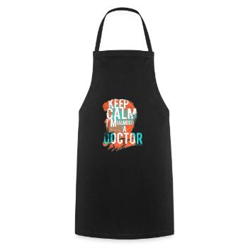 Lustiges Keep Calm Ich Bin Arzt Student Geschenk - Kochschürze - Schwarz - Vorne - AI Model Male 185 dark (185cm)