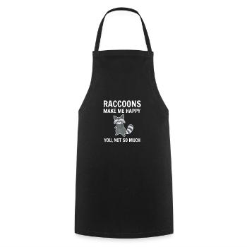 racoon - Cooking Apron - black - Front - AI Model Male 185 dark (185cm)