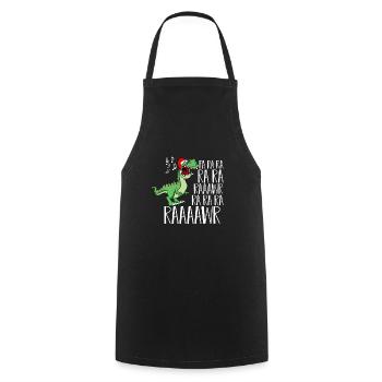 Dinosaur singing Christmas gift - Cooking Apron - black - Front - AI Model Male 185 dark (185cm)