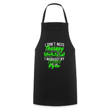 salle de gymnastique - Tablier de cuisine - noir - Devant - AI Model Male 185 dark (185cm)