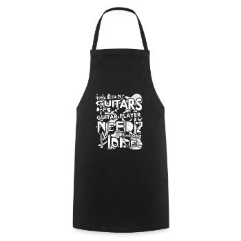 How Many Guitars Does a Guitar Player Need? Funny - Cooking Apron - black - Front - AI Model Male 185 dark (185cm)