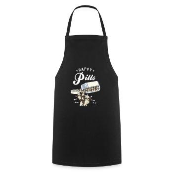 Shih Tzu dog owner pills medicine gift - Cooking Apron - black - Front - AI Model Male 185 dark (185cm)