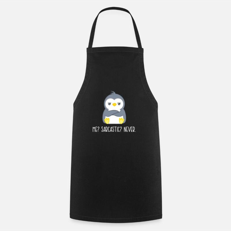 Pinguin – Pinguine – Pinguinfan – Sarkasmus - Kochschürze - Schwarz