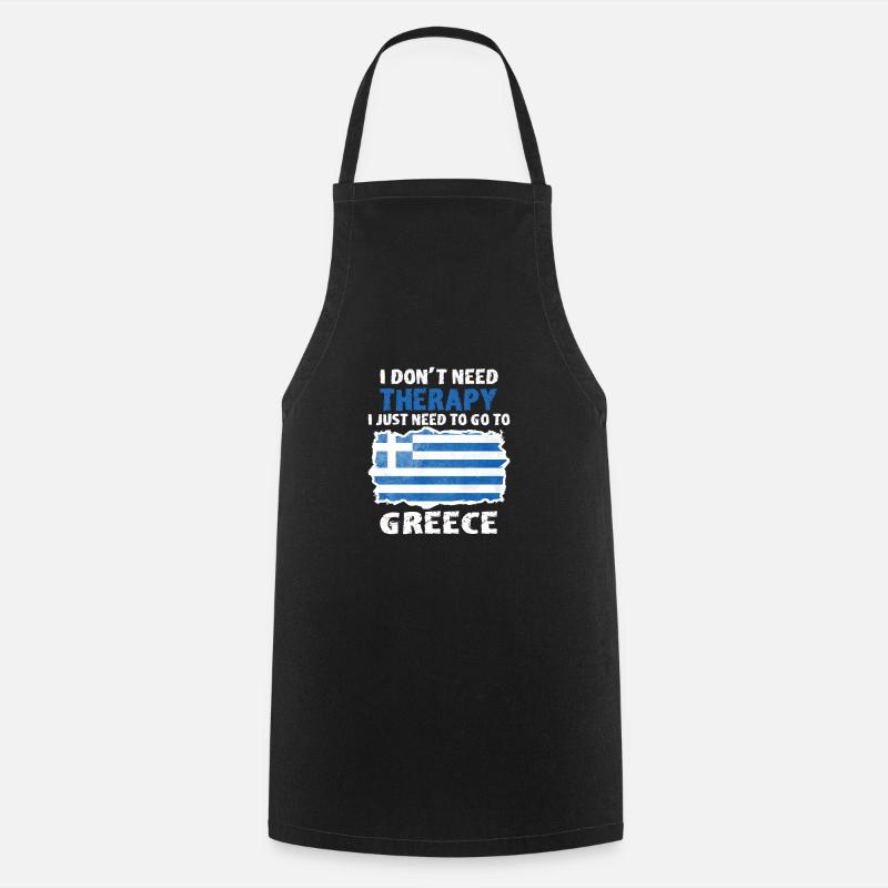 Greece - Cooking Apron - black