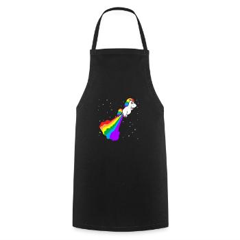 Unicorn Fart Gift for Unicorn Lovers - Cooking Apron - black - Front - AI Model Male 185 dark (185cm)
