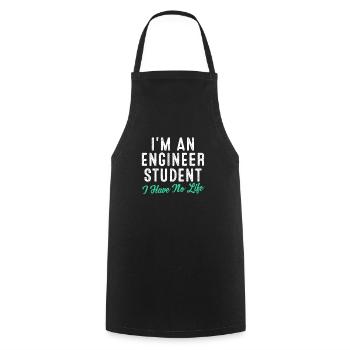 engineer - Cooking Apron - black - Front - AI Model Male 185 dark (185cm)