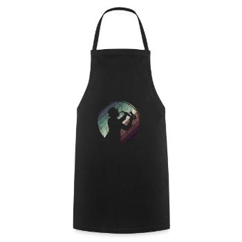 Saxophone Jazz Swing Classique Musicien Ska Punk Rock - Tablier de cuisine - noir - Devant - AI Model Male 185 dark (185cm)