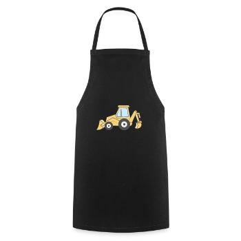 Grosse pelle - Tablier de cuisine - noir - Devant - AI Model Male 185 dark (185cm)