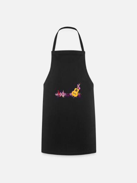 Guitar guitarist guitar teacher gift - Cooking Apron - black