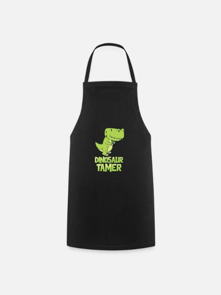 Dinosaure reptile cadeau drôle dino amusant - Tablier de cuisine - noir