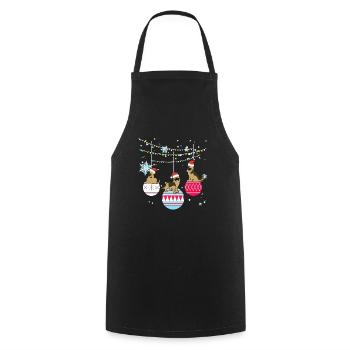 Cadeau de Noël de chien de berger allemand - Tablier de cuisine - noir - Devant - AI Model Male 185 dark (185cm)