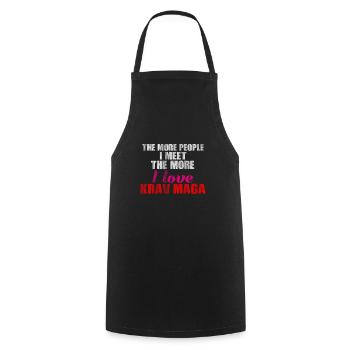 Krav Maga love - Cooking Apron - black - Front - AI Model Male 185 dark (185cm)