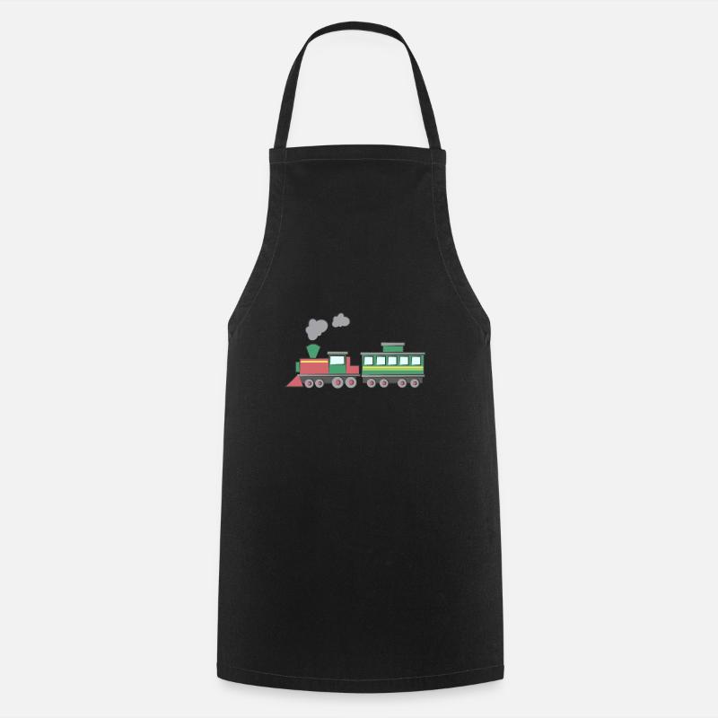 Train with wagons - Cooking Apron - black