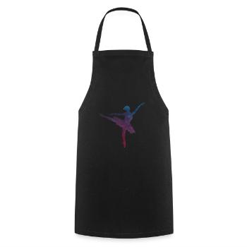 Ballet Dancing Girlfriend Ballerina Gift - Cooking Apron - black - Front - AI Model Male 185 dark (185cm)