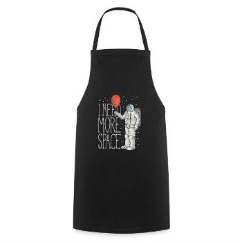 Need More Space Gift Idea - Cooking Apron - black - Front - AI Model Male 185 dark (185cm)