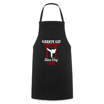 combattants Karate Kids - Tablier de cuisine - noir - Devant - AI Model Male 185 dark (185cm)
