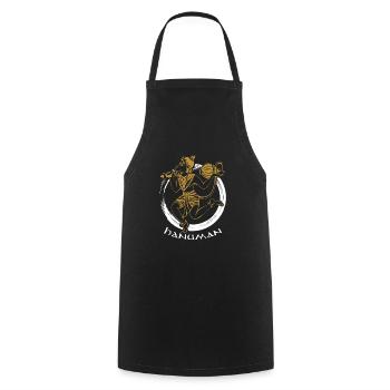 Lord Hanuman Design | Hinduism Gift for Believers - Cooking Apron - black - Front - AI Model Male 185 dark (185cm)