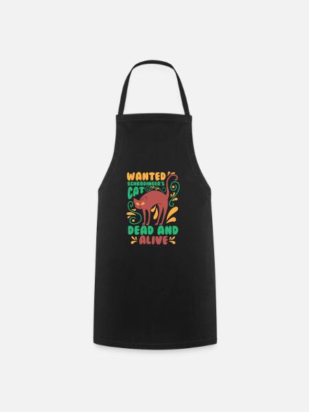 T-shirt Chat de Schrödinger - Physique Chats - Tablier de cuisine - noir