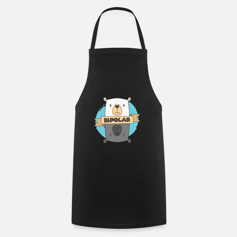 Bipolar T-Shirt - Eisbär Bipolar Geschenkidee - Kochschürze - Schwarz