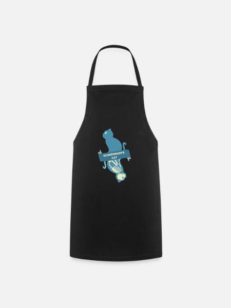 Schrödingers Katze TShirt Physik T-Shirt geschenk - Kochschürze - Schwarz