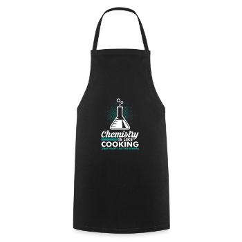 science chimie cuisine laboratoire idée de cadeau nerd - Tablier de cuisine - noir - Devant - AI Model Male 185 dark (185cm)