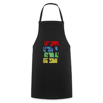 Cadeau de passe-temps sportif sportif d'équipe de handball - Tablier de cuisine - noir - Devant - AI Model Male 185 dark (185cm)