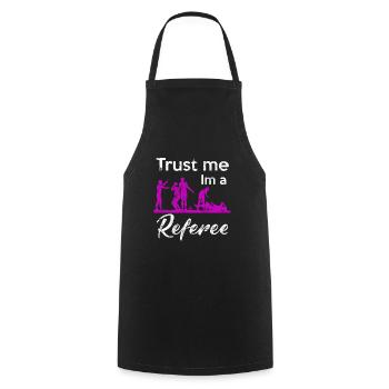 referee - Cooking Apron - black - Front - AI Model Male 185 dark (185cm)