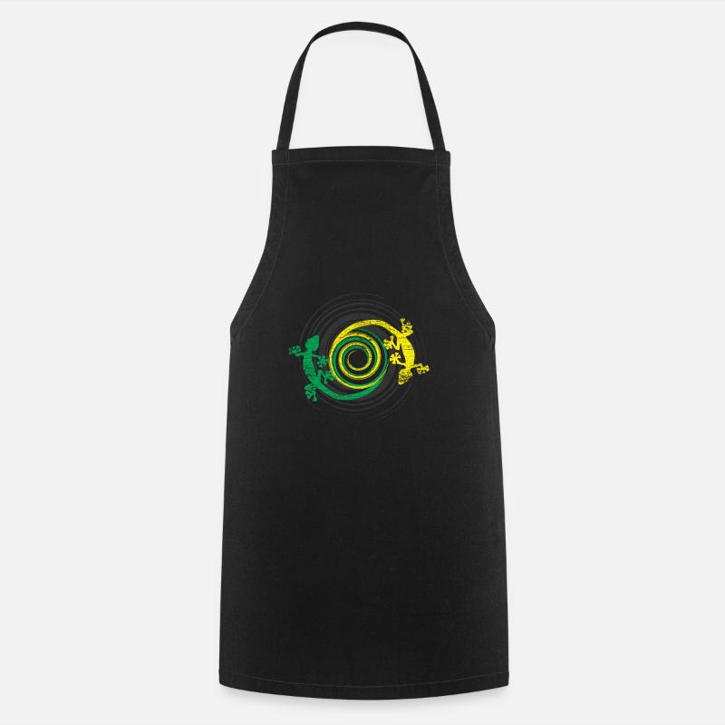 Gecko critters - Cooking Apron - black