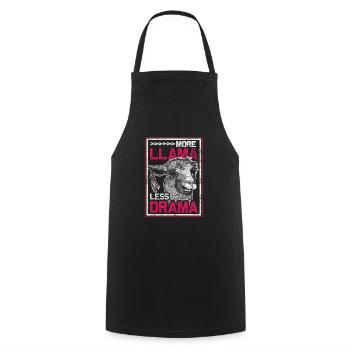lama - Cooking Apron - black - Front - AI Model Male 185 dark (185cm)
