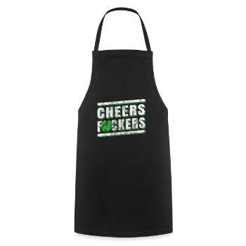 St. Patrick's Day Drink - Cooking Apron - black - Front - AI Model Male 185 dark (185cm)