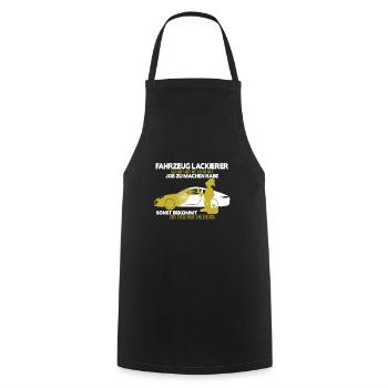 Lackierer Shirt - Fahrzeug Lackierer Auto Geschenk - Kochschürze - Schwarz - Vorne - AI Model Male 185 dark (185cm)