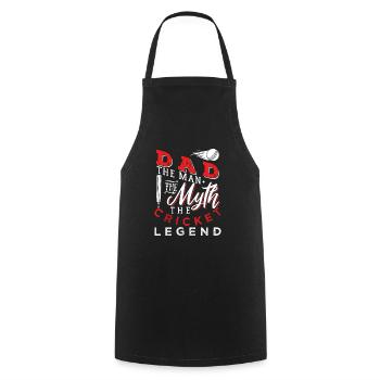 Dad The Man The Cricket Legend - Cooking Apron - black - Front - AI Model Male 185 dark (185cm)