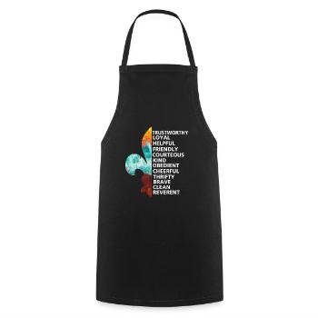 Pfadfinder, Scouts, Naturliebhaber - Tshirt - Kochschürze - Schwarz - Vorne - AI Model Male 185 dark (185cm)