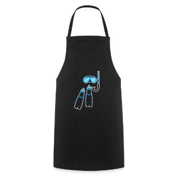 Snorkeling Equipment - Cooking Apron - black - Front - AI Model Male 185 dark (185cm)