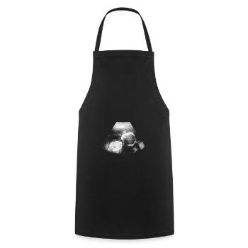 Ultraschall Schwangerschaft Baby Geschenk - Kochschürze - Schwarz - Vorne - AI Model Male 185 dark (185cm)