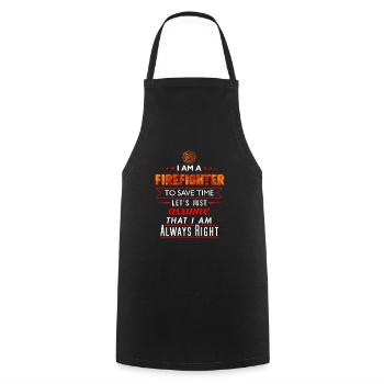 Firefighter Firefighter Funny Gift - Cooking Apron - black - Front - AI Model Male 185 dark (185cm)