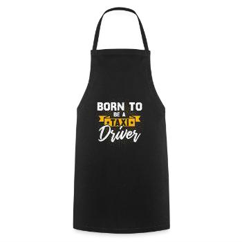 Taxi driver birth - Cooking Apron - black - Front - AI Model Male 185 dark (185cm)