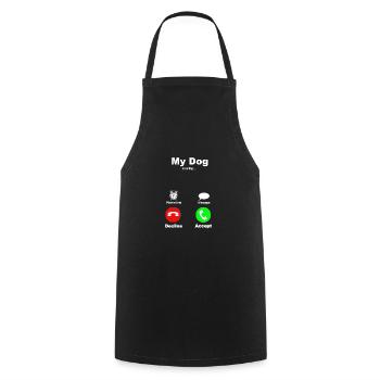 My Dog Mobile calling Phone Phone Mobile Dog - Cooking Apron - black - Front - AI Model Male 185 dark (185cm)