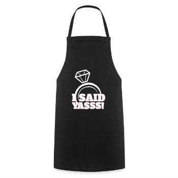 wedding - Cooking Apron - black - Front - AI Model Male 185 dark (185cm)