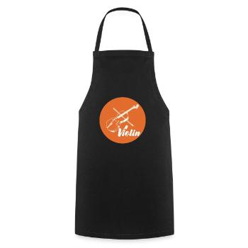 Violon - Violon - Violoniste - Cadeau - Tablier de cuisine - noir - Devant - AI Model Male 185 dark (185cm)
