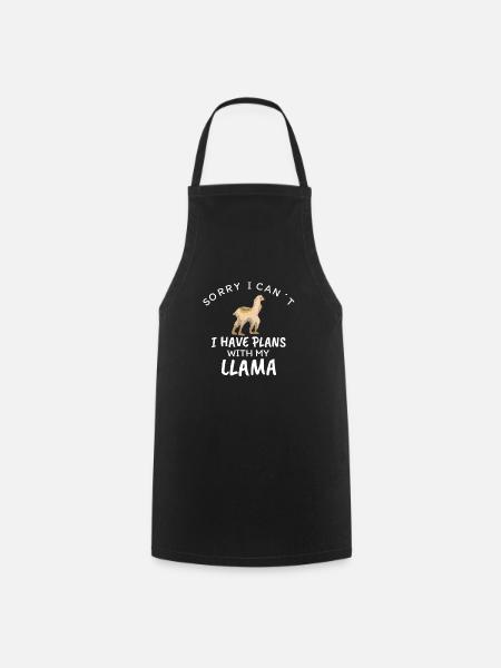Lama - Kochschürze - Schwarz