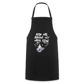 Cow pet - Cooking Apron - black - Front - AI Model Male 185 dark (185cm)