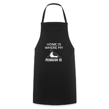 manchot - Tablier de cuisine - noir - Devant - AI Model Male 185 dark (185cm)
